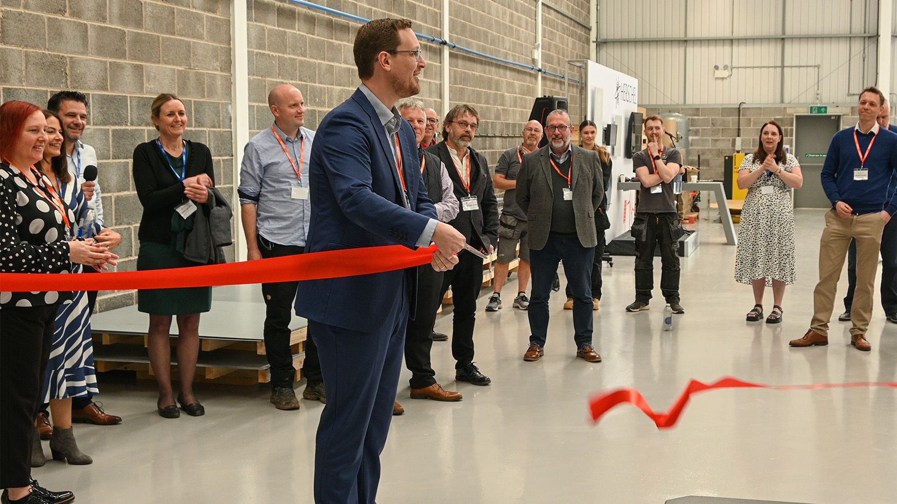 Our Chief Executive Jade Lewis speaks at the grand opening of Herschel’s New Infrared Heating Factory